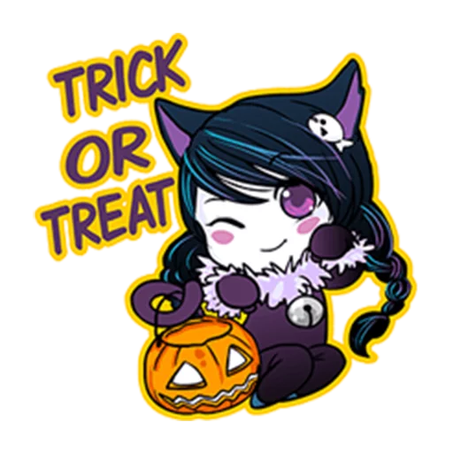 Telegram Sticker «Annu Blue's Halloween Emoticons (Fia)» 😉