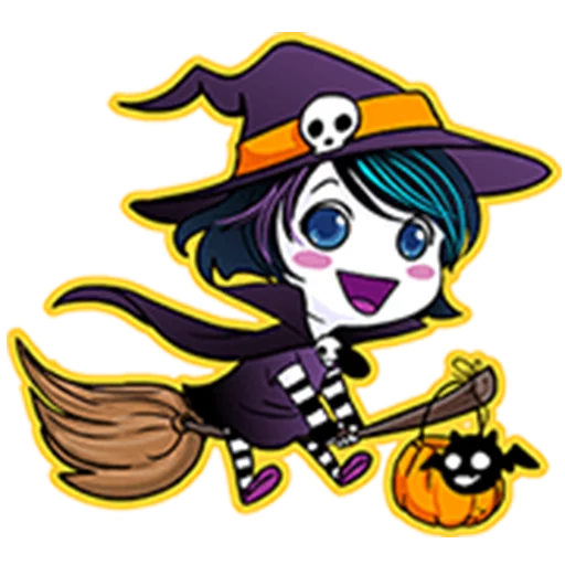 Telegram Sticker «Annu Blue's Halloween Emoticons (Fia)» 😃