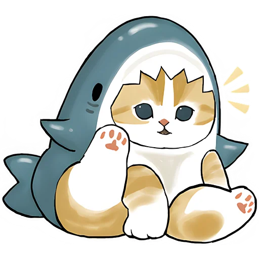 Telegram stiker «Акулы и котята 4 » 😁