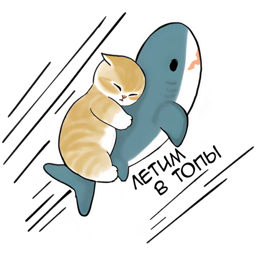 Акулы и котята 4  sticker 😊