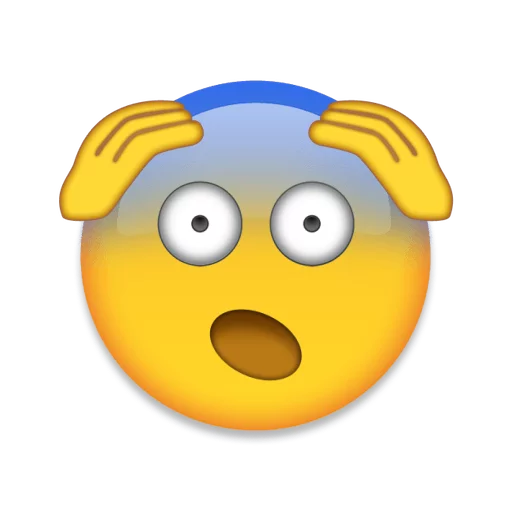 Telegram Sticker «Emoji+» 😨