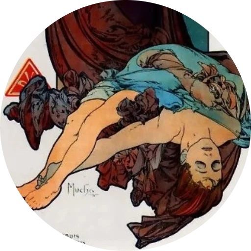 Telegram Sticker «Alfons Mucha» 🌺