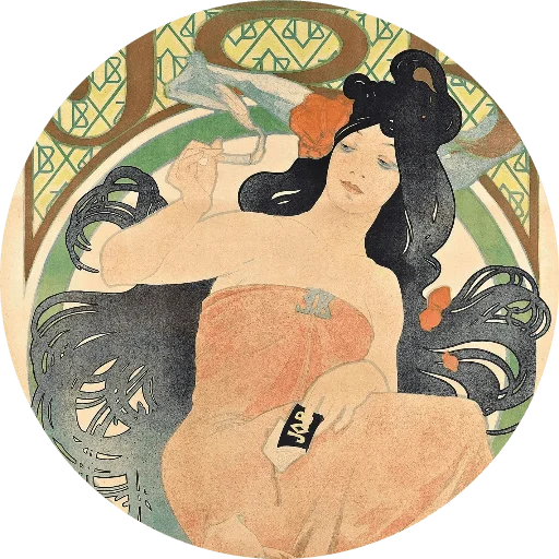 Alfons Mucha stiker 🌺