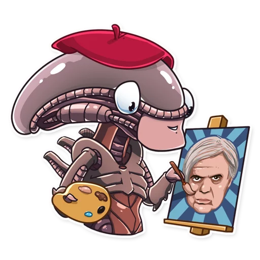 Telegram stiker «Al the Alien» 
