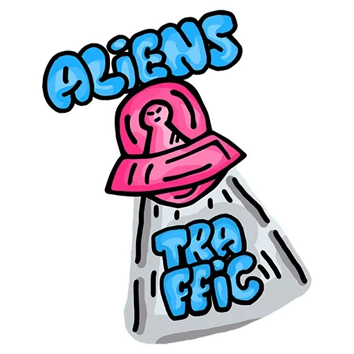 Telegram stiker «Alien World» 😜