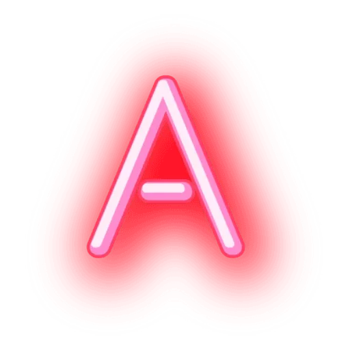Стикеры телеграм Alphabets Neon