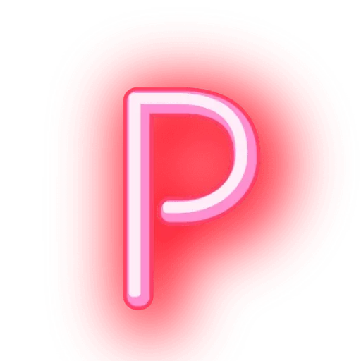 Alphabets Neon sticker 🖊