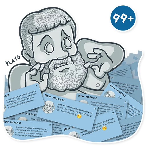 Telegram stiker «Greek Geeks» 