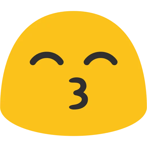 Android N Emojis sticker 😙