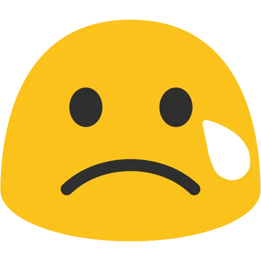Android N Emojis stiker 😢
