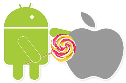 Стикер Telegram «Android and Apple» 😁