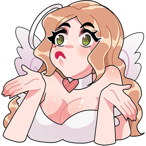 Telegram Sticker «Angel & Demon» 🤔