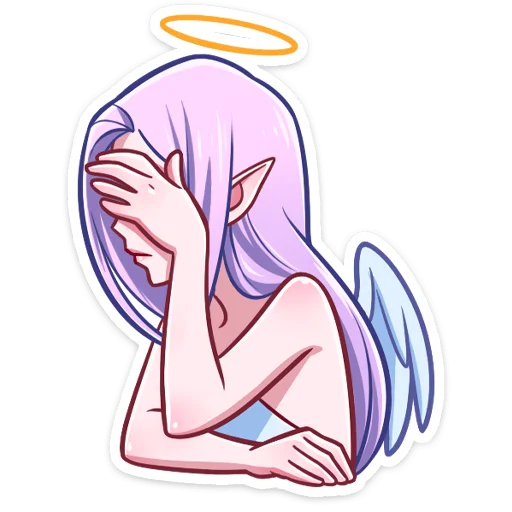 Telegram stiker «Ангелица Вайолет» 🤦