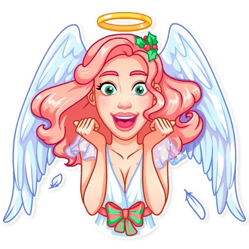 Telegram stikerlari Christmas Angel