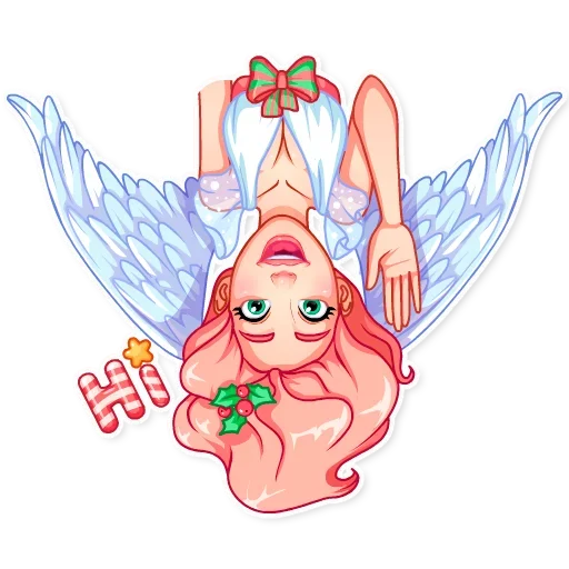 Telegram Sticker «Christmas Angel» 👋