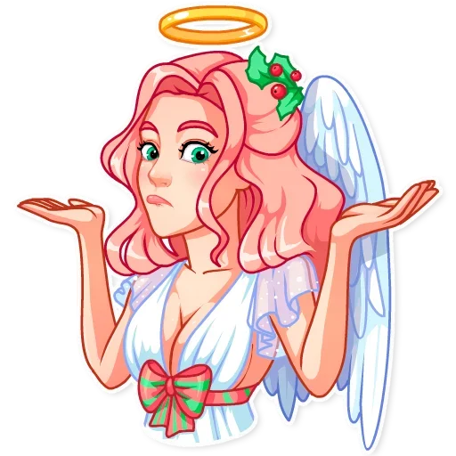 Telegram stiker «Christmas Angel» 🤷‍♀️