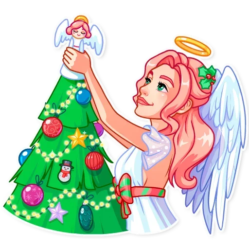 Стікер Telegram «Christmas Angel» 🎄