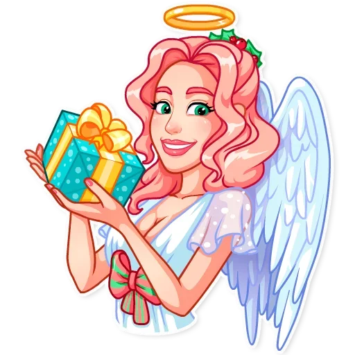 Telegram Sticker «Christmas Angel» 🎁