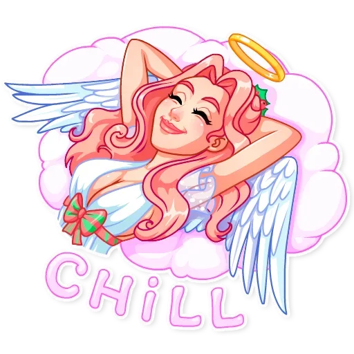 Telegram Sticker «Christmas Angel» 😴