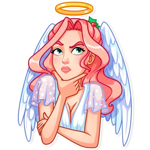 Telegram Sticker «Christmas Angel» 🤔