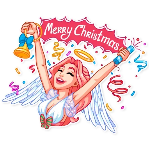 Емодзі Christmas Angel 🎊