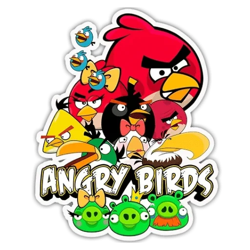 Стікери телеграм Angry Birds Shop