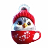 Telegram emoji «Зимнее звери в кружке» 🦉