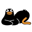 Емодзі Black Duck 🍑
