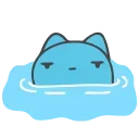 Animated Blue Cat emoji 🥏