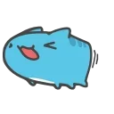 Animated Blue Cat emoji 😋