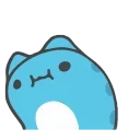 Animated Blue Cat emoji 😚