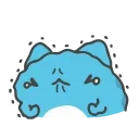 Animated Blue Cat emoji 😚