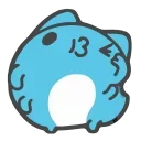 Animated Blue Cat emoji 😞