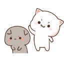 Cute Cats Peach and Goma emoji 😒