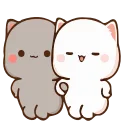 Cute Cats Peach and Goma emoji 👯‍♀️