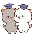 Емодзі Cute Cats Peach and Goma 🕺