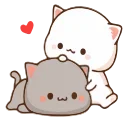 Cute Cats Peach and Goma emoji ❤️