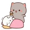 Эмодзи Cute Cats Peach and Goma 🔔