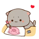 Cute Cats Peach and Goma emoji ❤️