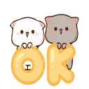 Cute Cats Peach and Goma emoji 👌