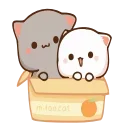 Емодзі Cute Cats Peach and Goma 📦