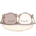 Cute Cats Peach and Goma emoji 😴