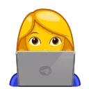 Animated Emoji sticker 👩‍💻