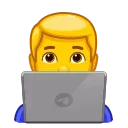 Стікер Animated Emoji 👨‍💻