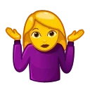Animated Emoji stiker 🤷‍♀️