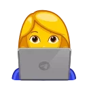 Стікер Animated Emoji 👩‍💻