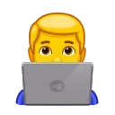 Animated Emoji sticker 👨‍💻