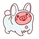 Емодзі Animated Pig Valera ( , ) 👉