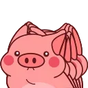 Эмодзи Animated Pig Valera ( , ) 🌈