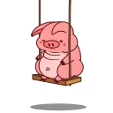 Animated Pig Valera ( , ) sticker 🛝